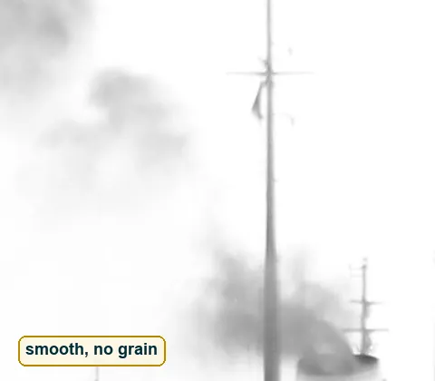 Crop at full size of the smoke, smooth grey with no visible grain